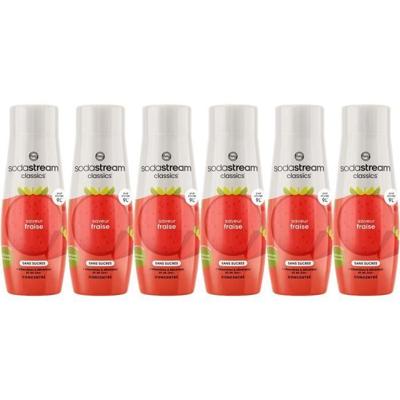 Concentrati SODASTREAM - Confezione da 6 Concentrati di Fragola Senza Zucchero - Fino a 54L di Bevande - 440 ml