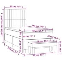 Boxspring met matras fluweel donkergroen 90x190 cm - thumbnail