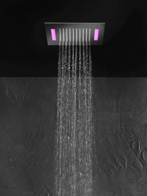 Hoofddouche Hotbath Mate Vierkant 30x30 cm LED Geborsteld Nikkel