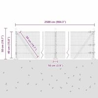 VidaXL Afrasteringspaal groen 25 x 0,4 m (25 x 25 mm gaas) - thumbnail