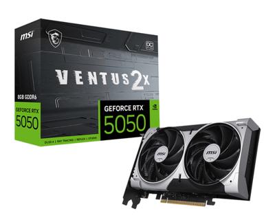 MSI GEFORCE RTX 5050 8G VENTUS 2X OC videokaart NVIDIA 8 GB GDDR6 - thumbnail