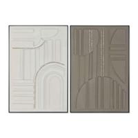 Canvas Home ESPRIT Bruin Beige Modern Stads 82 x 4 x 122 cm (2 Stuks) - thumbnail