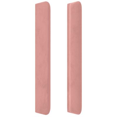 Hoofdbord LED 93x16x118/128 cm fluweel roze - thumbnail