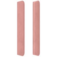 Hoofdbord LED 93x16x78/88 cm fluweel roze - thumbnail