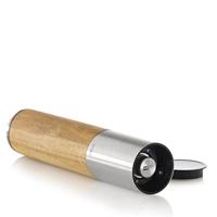AdHoc - Elektrische peper- of zoutmolen eMill.5, 22 cm, Zilver, Acacia - thumbnail