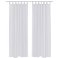 VidaXL Witte vitrage 140 x 225 cm 2 stuks - thumbnail