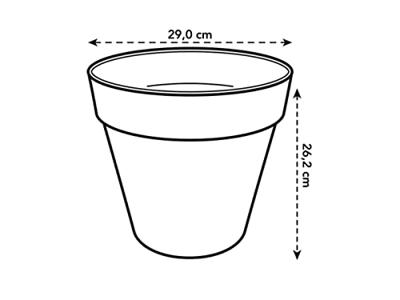 Elho pot loft urban rond 30cm geel - thumbnail