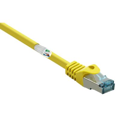 Renkforce RF-5088648 RJ45 Netwerkkabel, patchkabel CAT 6A S/FTP 2.00 m Geel Snagless, Vlambestendig 1 stuk(s)