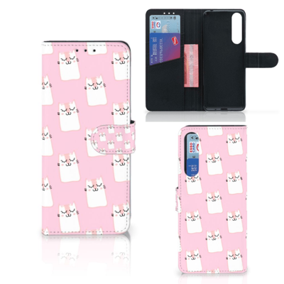 Sony Xperia 1 II Telefoonhoesje met Pasjes Sleeping Cats Sony Xperia 1 II Telefoonhoesje met Pasjes Sleeping Cats