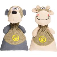 Hondenspeelgoed Agena Koe en Aap 19 x 9 x 28 cm Flamingo Zwart - thumbnail