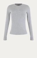 Moscow 53-04-top T-shirt Lange Mouw 131-1 Light Grey Melange Solid - thumbnail