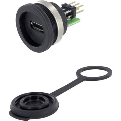 encitech 1310-1012-01 1310-1012-01 Micro-USB 2.0 type B Chassisbus, inbouw M16 1 stuk(s)