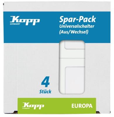 Kopp 617613086 Wisselschakelaar Inzetstuk Europa Arctisch-wit, Mat 1 stuk(s)