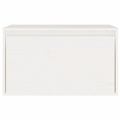 Wandkast 60x30x35 cm massief grenenhout wit