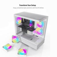 Montech GF120 PWM ARGB 3-Pack 120mm Wit - thumbnail