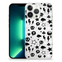 Silicone Back Case iPhone 13 Pro Max Silver Punk - thumbnail