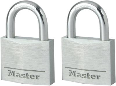 Masterlock 2 x 30mm - 18mm hardened steel shackle, 5mm diam. - double locking - 4 - 9130EURT