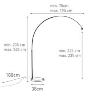 QAZQA Booglamp messing met marmeren voet wit verstelbaar - XXL - thumbnail
