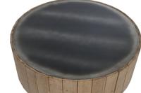 Hoofdtafel Home ESPRIT Spar Hout MDF 90 x 90 x 30 cm - thumbnail