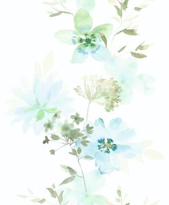 Novamur Kylie Behang met aquarel bloemen - 81624