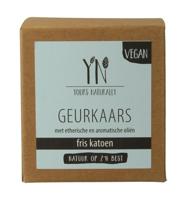 Yours Naturally Geurkaars in glas fris katoen 20cl 1 Stuks - thumbnail