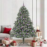 VidaXL Kunstkerstboom met 300 led groen 210 cm pvc en plastic en staal - thumbnail