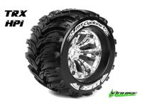 Louise MT-CYCLONE Medium banden op chrome velgen voor 1/8 MT - 0 offset - thumbnail
