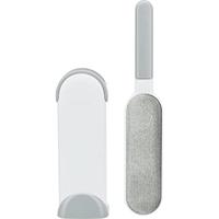 TRIXIE HARENPLUIZENBORSTEL MET REINIGINGSSTATION WIT / GRIJS 33 CM - thumbnail