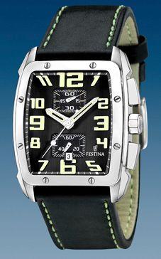 Horlogeband Festina F16259/4 Leder Zwart 25mm