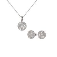 Ketting en oorbellen met zirkonia's van Di Lusso - thumbnail