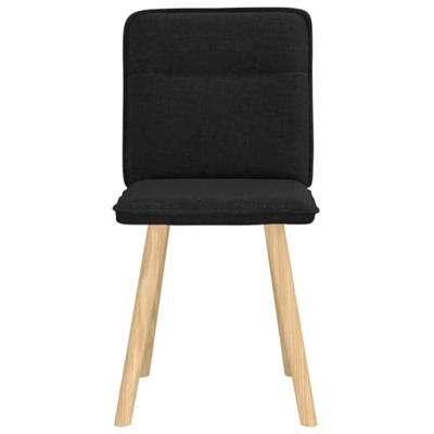 Eetkamerstoelen 2 st stof zwart Eetkamerstoelen 2 st stof zwart