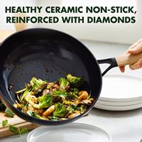 Eco-Smartshape Wok Light Wood 28cm - thumbnail