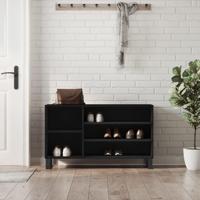 VidaXL Schoenenkast 102x36x60 cm bewerkt hout zwart - thumbnail