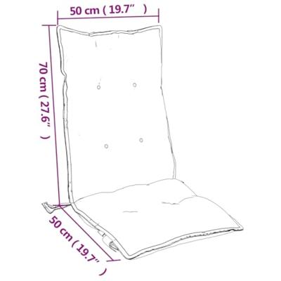 Stoelkussens 6 st hoge rug oxford stof antracietkleurig