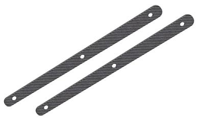 Team Corally - Chassis Brace Stiffener - Rear - fits part C-00180-103 - Graphite 2.5mm - 2 pcs