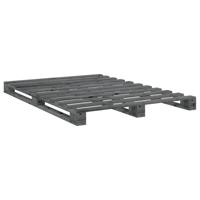 Bedframe met hoofdbord massief grenenhout grijs 160x200 cm - thumbnail