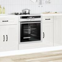 Ovenkast Kalmar bewerkt hout hoogglans wit - thumbnail