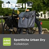 Dubbele fietstas Basil Urban Dry MIK 50 liter - charcoal - thumbnail