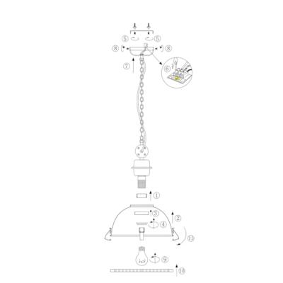 Steinhauer Hanglamp industrieel bikkel 7978zw zwart