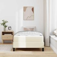 Bed met matras Crème 100 x 200 cm Kunstleer - thumbnail