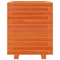 Plantenbak 40x40x49,5 cm massief grenenhout wasbruin - thumbnail