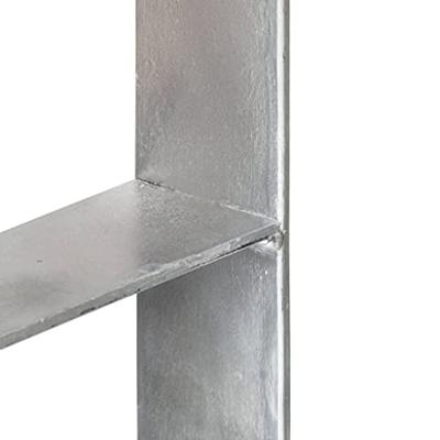 VidaXL Grondankers 6 st 8x6x60 cm gegalvaniseerd staal zilverkleurig