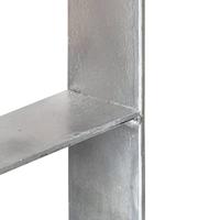 Grondankers 2 st 8x6x60 cm gegalvaniseerd staal zilverkleurig - thumbnail