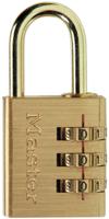 Hangslot MasterLock combinatieslot messing 30mm - thumbnail
