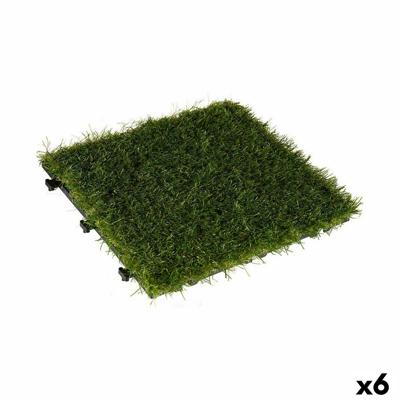 In elkaar grijpende vloertegels Ibergarden Groen Plastic Astro-turf 30 x 3,5 x 30 cm Gazon (6 Stuks)