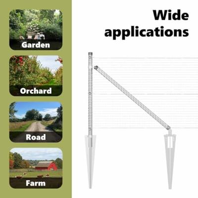 VidaXL Afrasteringspaal zilver 10 x 0,5 m (25 x 25 mm gaas) staal