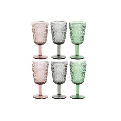 Set van bekers Home ESPRIT Zwart Rood Groen Kristal 285 ml (6 Stuks) Set van bekers Home ESPRIT Zwart Rood Groen Kristal 285 ml (6 Stuks)