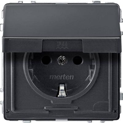 Merten MEG2310-7214 Wandcontactdoos AquaDesign Antraciet 1 stuk(s)