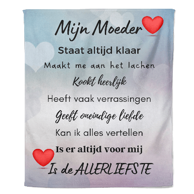Fleecedeken Moederdag - Mijn Moeder - Pillow Buddies