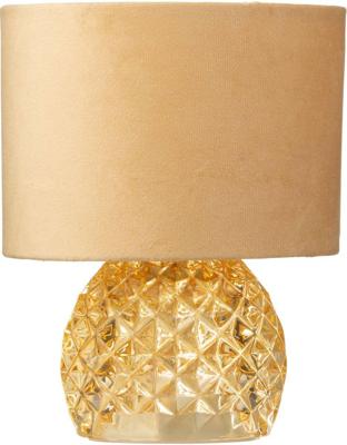 Tafellamp glas led goudkleurig 17,2x17,2x23 cm Jolipa - Hortus